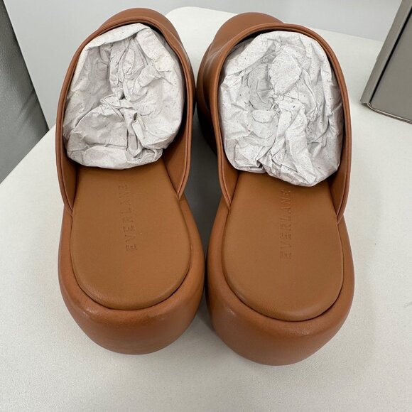 Everlane The Puffa Flatform in Brown Leather sz 7.5 Women's Chunky Platform Clog - Picture 7 of 12